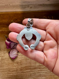 Naja Pendant with Dark Red & Purple Spiny Oyster – Sterling Silver – Native Made by KB