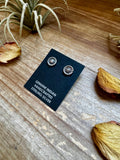 Mini Sterling Silver Stud Earrings – Detailed Design