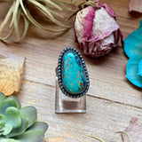 MJ Turquoise Ring – Sterling Silver Adjustable Band