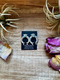 Naja Stud Earrings with Kingman Turquoise – Sterling Silver