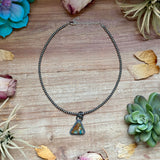 ***FREE Sterling Silver Pearl Necklace + MJ Triangle Royston Turquoise Pendant