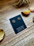 Mini Sterling Silver Stud Earrings – Detailed Design