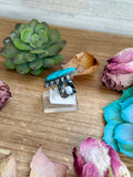 MJ Turquoise Ring – Sterling Silver Adjustable Band