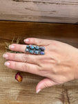Rectangle Ring - Adjustable -Purple Mojave & Sterling Silver
