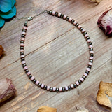 Pink Conch & Sterling Silver Choker 6mm