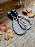 Kingman Turquoise Teardrop Dangle Earrings – Sterling Silver