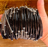 Black Onyx Heishi Choker – 14.5" with Sterling Silver Beads