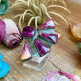 MJ Purple Spiny Oyster Ring – Sterling Silver Adjustable Band