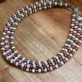 Pink Conch & Sterling Silver Choker 6mm