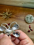 Dragonfly ring -size 7 - pink conch and sterling silver