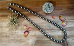 35 inch necklace - 14 mm & 10 mm saucer Sterling Silver Pearls