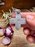 Zia Symbol Pendant with Golden Hill Turquoise – Sterling Silver – Native Made by KB