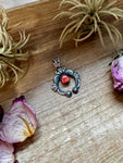 Naja Pendant with Red Spiny Oyster – Sterling Silver – Native Made by KB