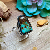 MJ Ring Trapezoid Turquoise Sterling Silver