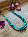 Shell & Turquoise Graduated Necklace – 23"