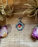 Naja Pendant with Red Spiny Oyster – Sterling Silver – Native Made by KB
