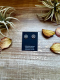 Mini Sterling Silver Stud Earrings – Detailed Design