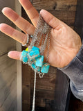 16 inch long necklace and turquoise Variscite