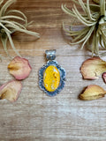 Bumblebee Jasper Pendant – Sterling Silver, Bright Yellow
