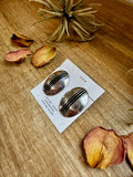 Stamped Sterling Silver Concho Stud Earrings – Post Back