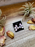 Pink Opal Half-Cluster Stud Earrings – Sterling Silver, Limited Pairs