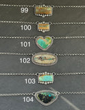 100 Ribbon Royston Turquoise Bar Necklace – Sterling Silver