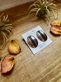 Stamped Sterling Silver Concho Stud Earrings – Post Back