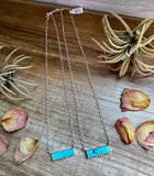 20-InchSterling Silver & Kingman Bar Turquoise Necklace –