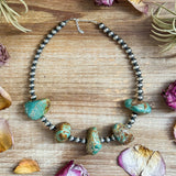 Agate Druzy & 8 mm Sterling Silver Pearl Necklace – 19”