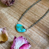 Sterling Silver & Turquoise Choker – 13”