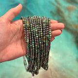 Sterling Silver & African Turquoise Necklace – 19”