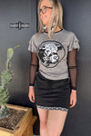 Howdy Hereford Mesh Sleeve Top