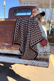 SMALL Tan Checkered Out Wild Rag/ Scarf