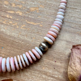 Pink Conch & Black Hematite Necklace – 23.5” –