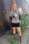 Howdy Hereford Mesh Sleeve Top