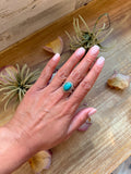 Kingman Turquoise Sterling Silver Ring – Size 8.5