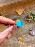 Kingman Turquoise Sterling Silver Ring – Size 6