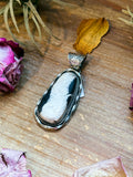 White Buffalo Sterling Silver Pendant