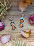 Pearl & Orange Spiny Oyster Sterling Silver Pendant