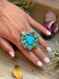 Mixed Mine Turquoise Sterling Silver Ring – Size 10