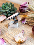 MJ Ring – Sterling Silver Adjustable Long Pink Conch Ring