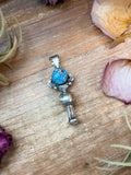 Sterling Silver Golden Hill Turquoise Blossom Pendant