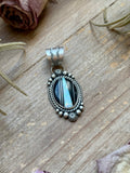 Sterling Silver Black Micarta & Lab Opal Inlay Pendant – Handmade by Artist Shay Pfeiffer