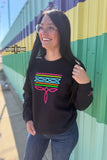 BLACK Neon Boot Stitch Sweater