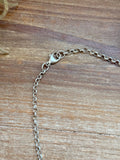 Sterling Silver Buffalo Nickel Necklace – Filed Frame Border – 18” Fixed Chain – Artist Jason Ogg