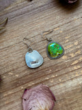 Sterling Silver Sonoran Turquoise Dangle Earrings – Handmade by Artist Jason Ogg
