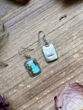 Sterling Silver Mine #8 Turquoise Dangle Earrings – Handmade by Artist Jason Ogg