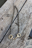 Gold Buckle Bit Necklace